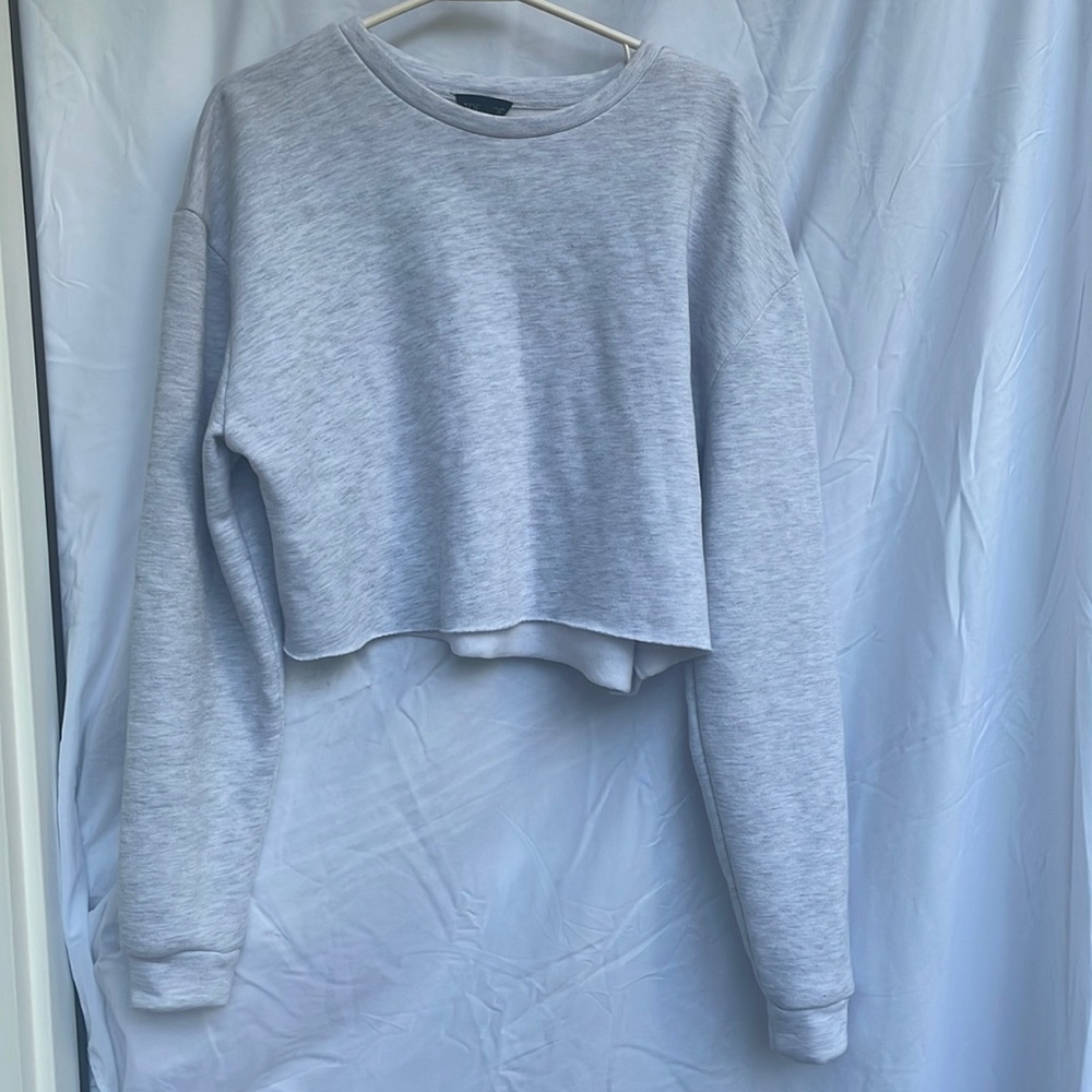 Heathered Grey cropped sweatshirt